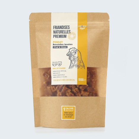 Friandises naturelles au poulet pour chien et chat