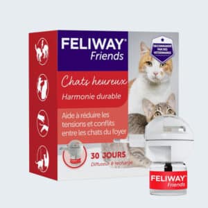 Phéromones d'apaisement Feliway Friends contre le stress chez le chat