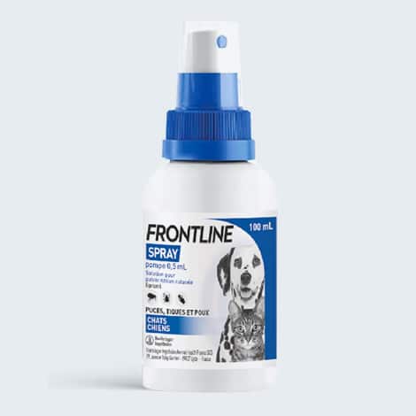 Firponil Frontline en spray contre les parasites puce, tique et aoutat du chat et du chien