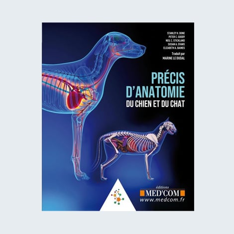 Livre d'anatomie vétérinaire sur le chat et le chien