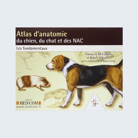 Livre d'anatomie vétérinaire sur le chat et le chien