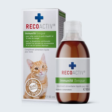 Sirop pour soutenir les défenses immunitaires du chat Recoactiv