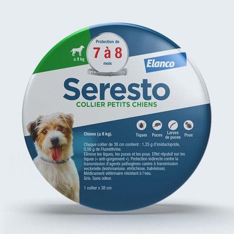 Collier anti-puces et anti-tiques Seresto pour le chien