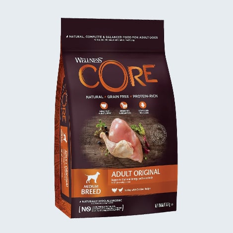Croquettes sans céréales pour chien Wellness Core