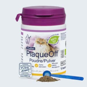 Poudre pour nettoyer les dents du chat Plaque Off